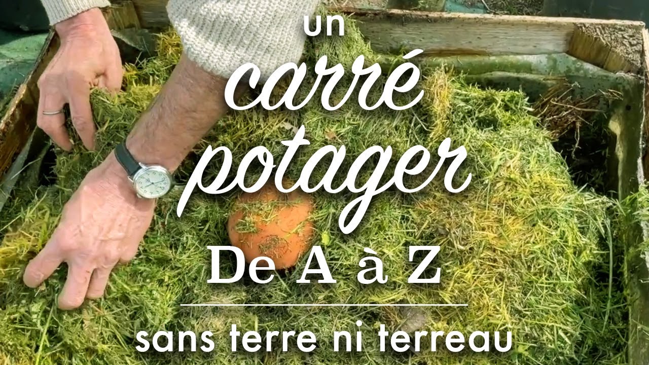 Remplir un carré potager sans terre ni terreau.