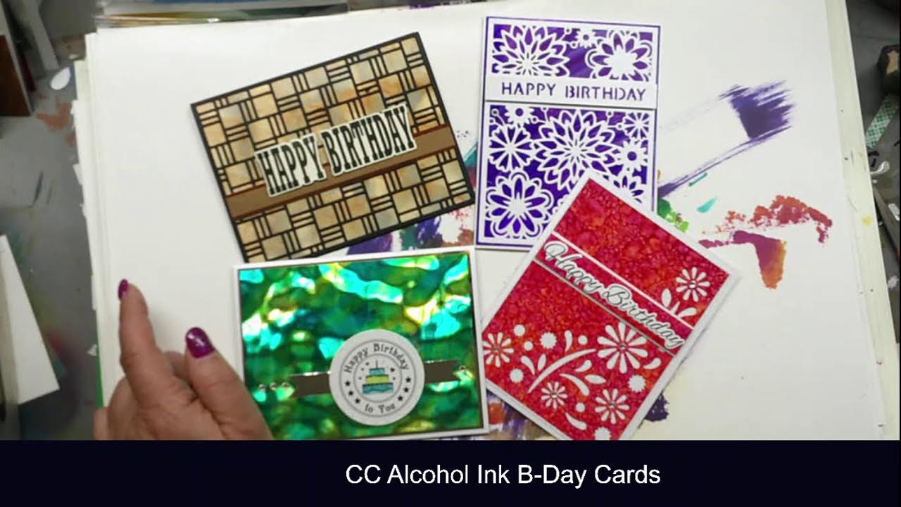 CC Alcohol Ink B-Day Cars
