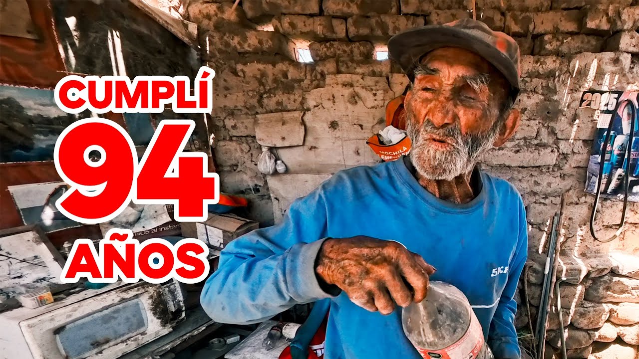 Soy POBRE pero FELÍZ!!!. La Visita a este Hombre SOLITARIO por su CUMPLEAÑOS 94 : DON RUBEN.