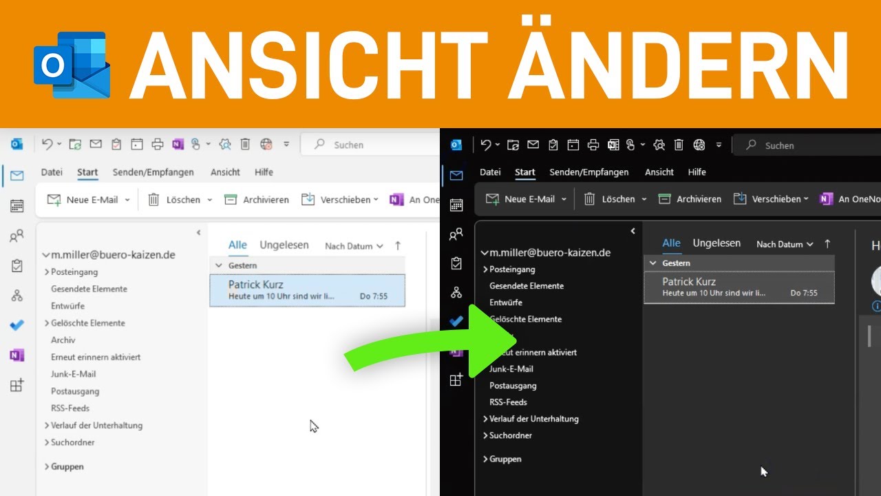 ⚙️ Outlook Ansicht &auml;ndern (Tipps f&uuml;r die optimale Einstellung!)