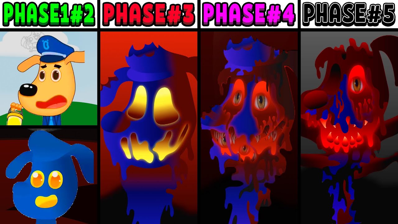 All Phases in New Incredibox Sprunki Oc of Sheriff Labrador Ghost: From Phase 1 to Phase 5
