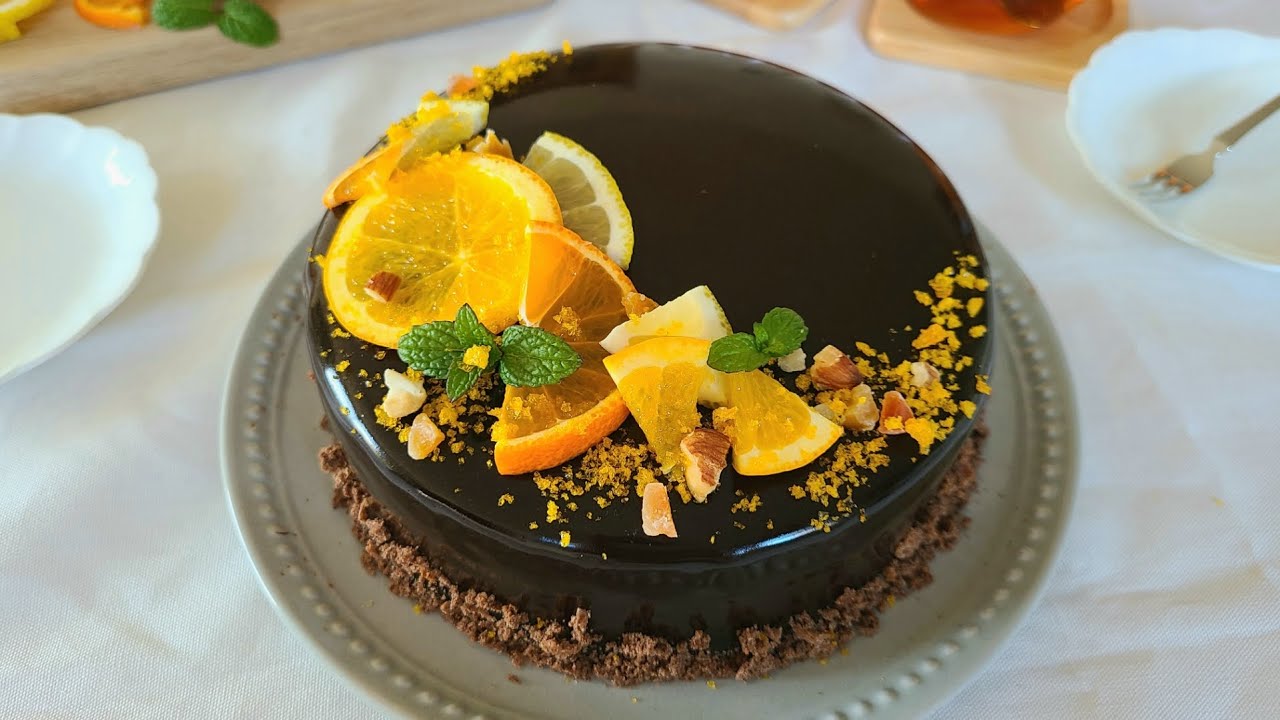 【お菓子作り】バレンタインにパパに作った『オレンジとチョコレートのムースケーキ』