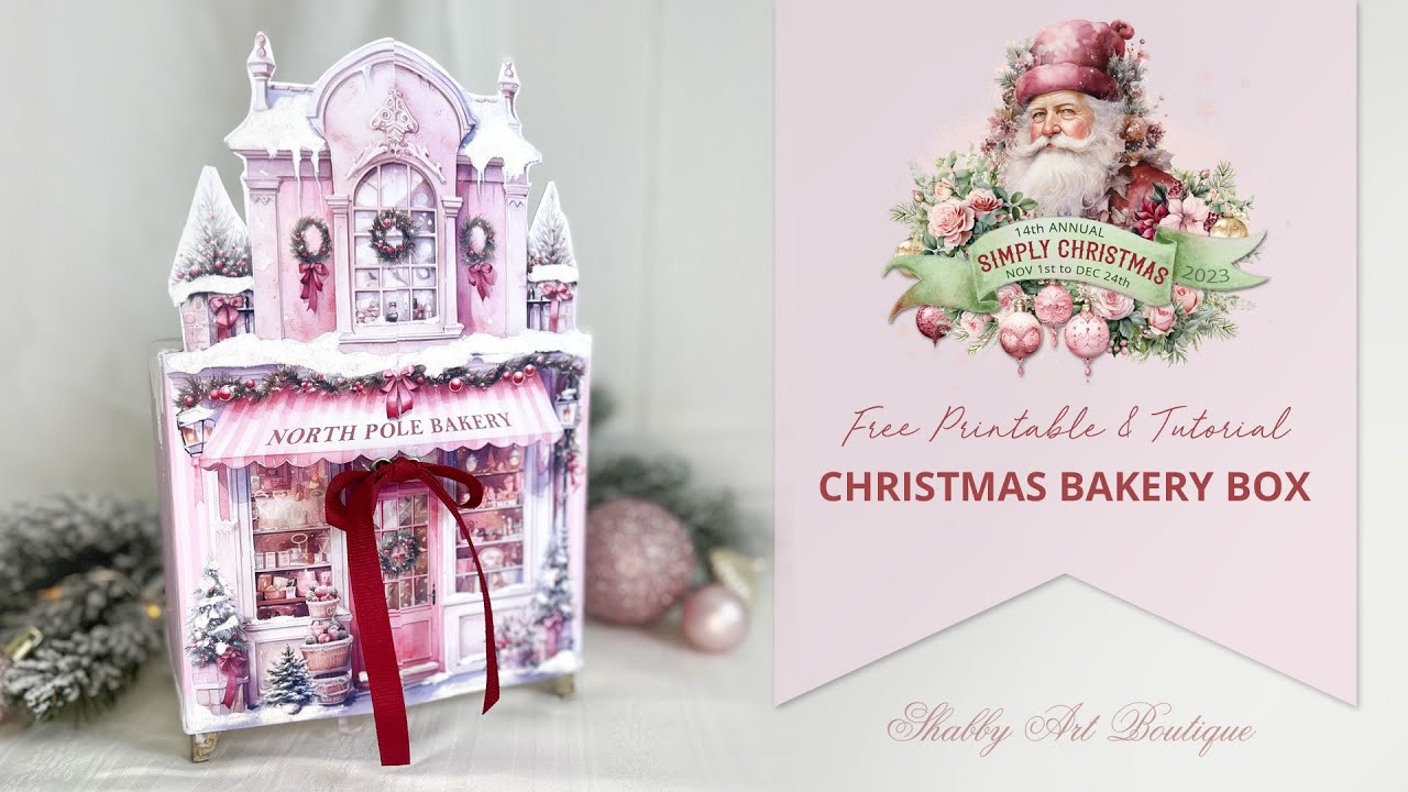 Christmas Bakery Gift Box - Free printable and tutorial.