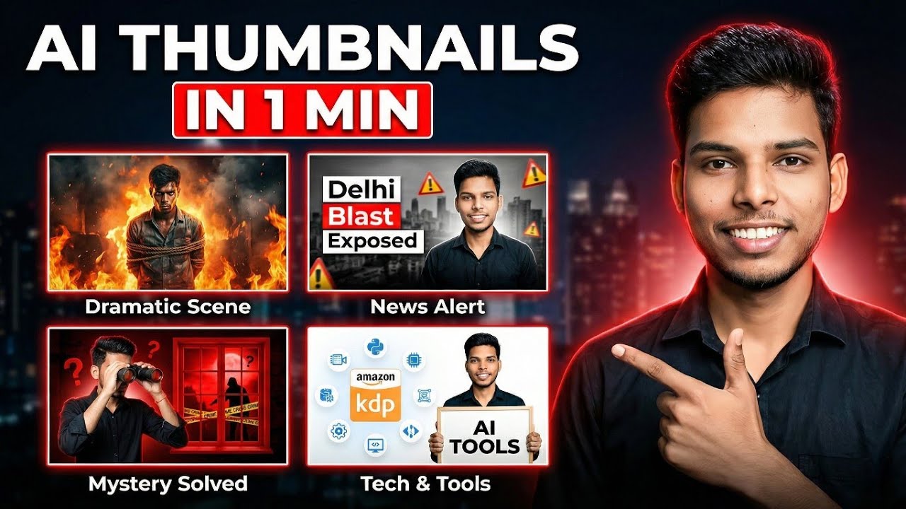 AI से Thumbnail कैसे बनाएं? | Free AI Thumbnail Maker 🔥 Step-by-Step Guide 2025 
