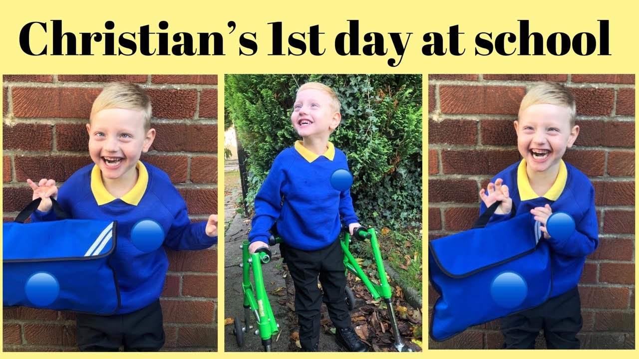 CHRISTIANS FIRST DAY AT SCHOOL!!!
