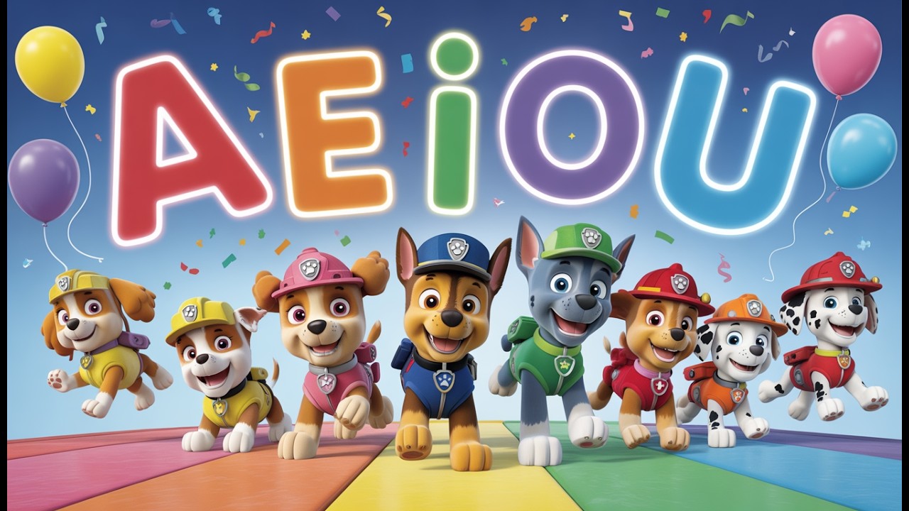 Las Vocales con la Patrulla Canina