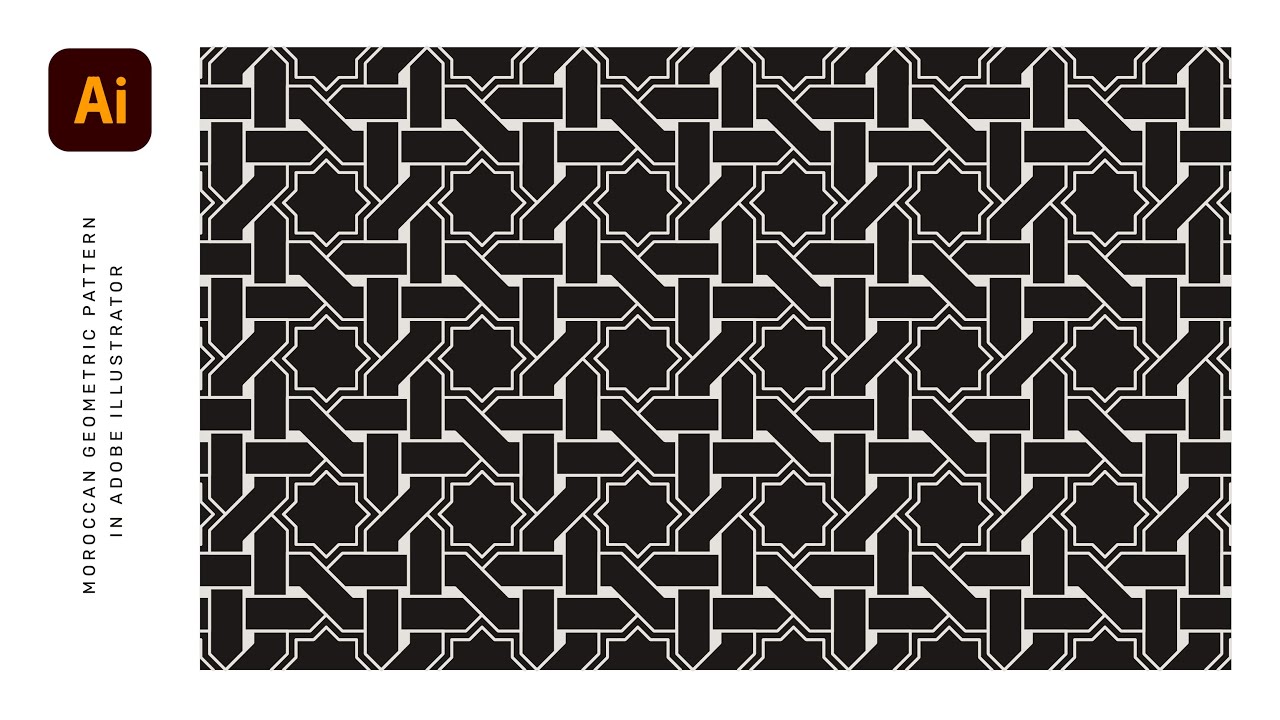 Moroccan Geometric Pattern in Adobe Illustrator