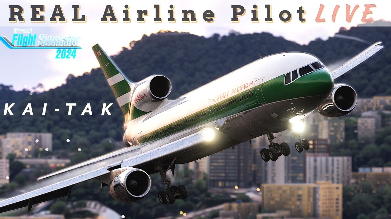 Most Iconic Airport of ALL TIME! | Kai-Tak | L1011 TriStar! | Real Airline Pilot! #msfs2024 #msfs