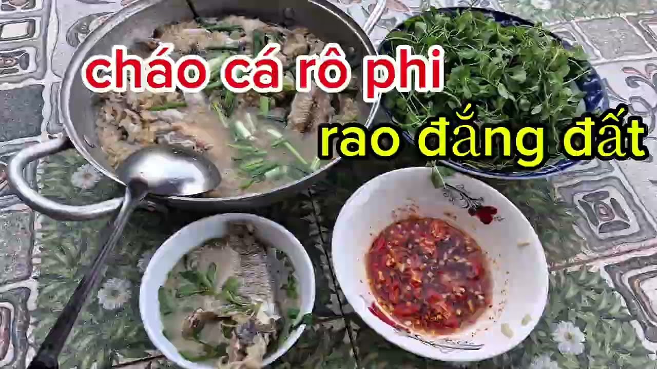 Cháo cá rau đắng đất 