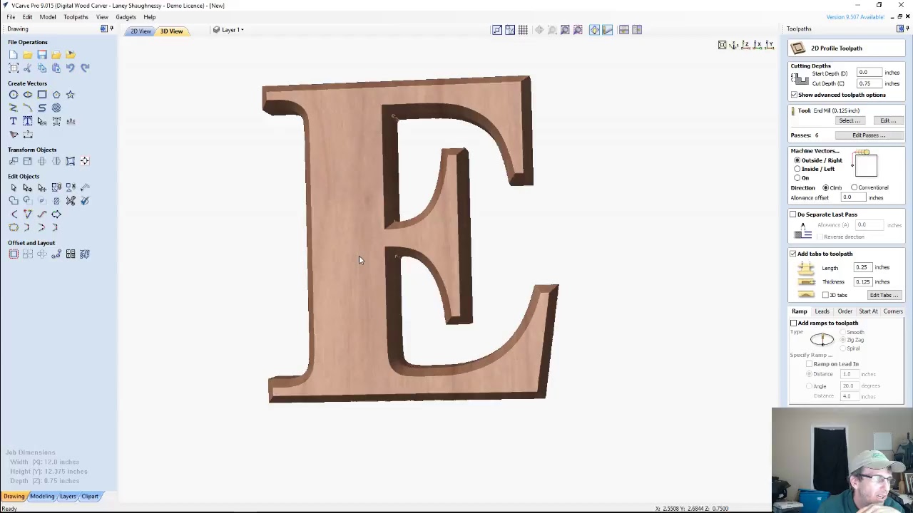 Digital Wood Carving 101 -  Exploring the Profile Toolpath