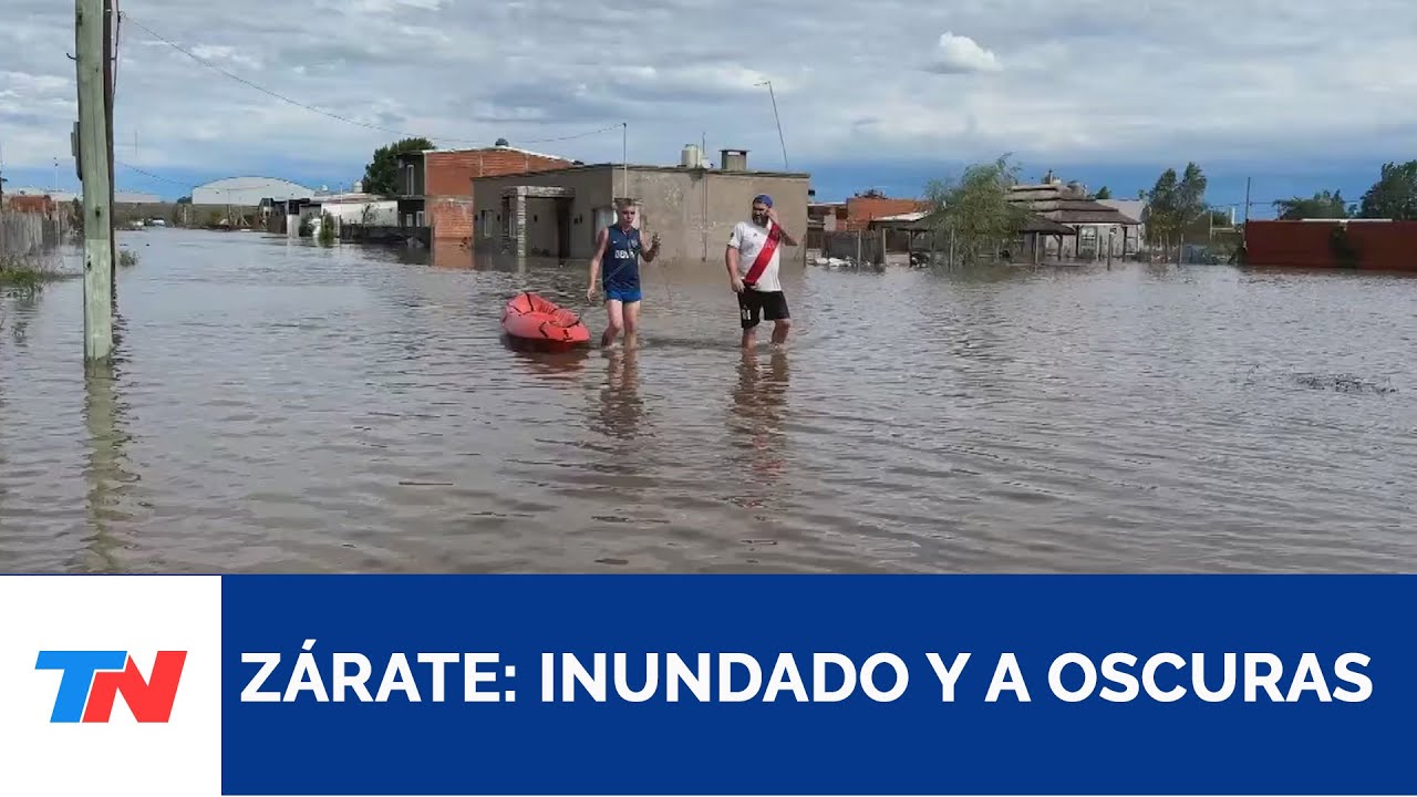 TREMENDO TEMPORAL EN ZÁRATE I Un barrio entero quedó bajo el agua y hay evacuados