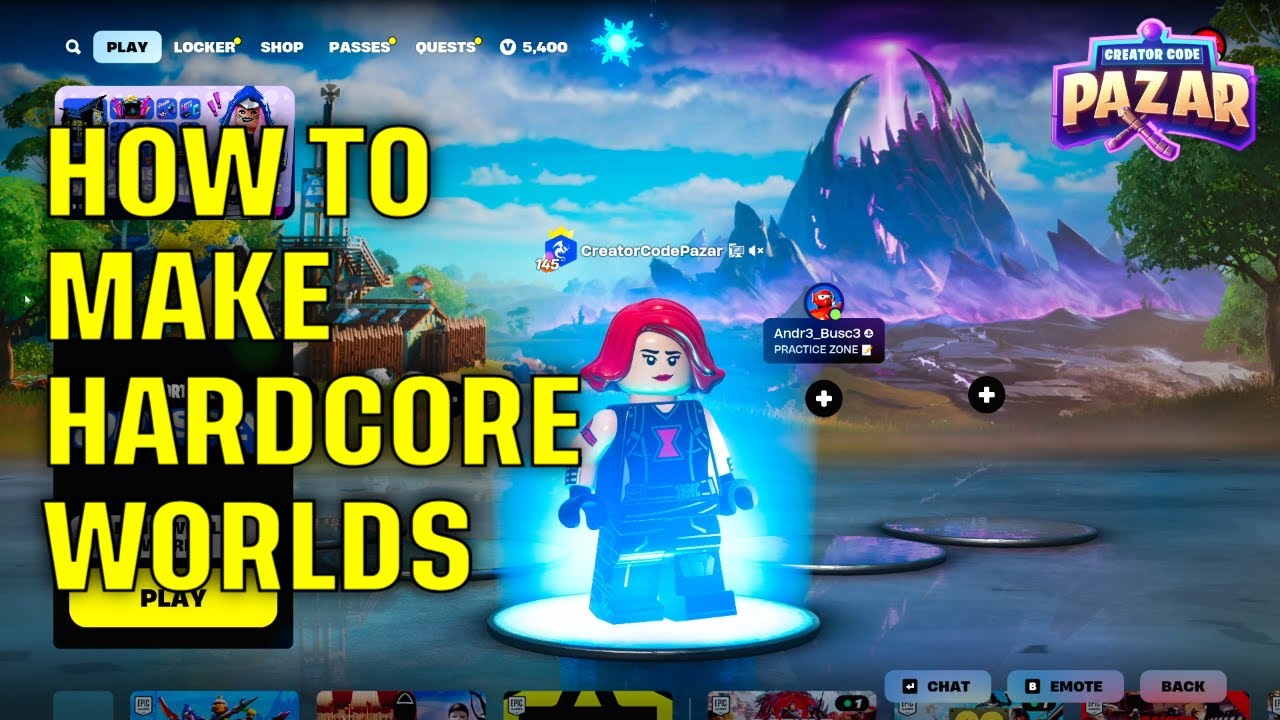 How to Make a Hardcore World in Lego Fortnite Quick Guide