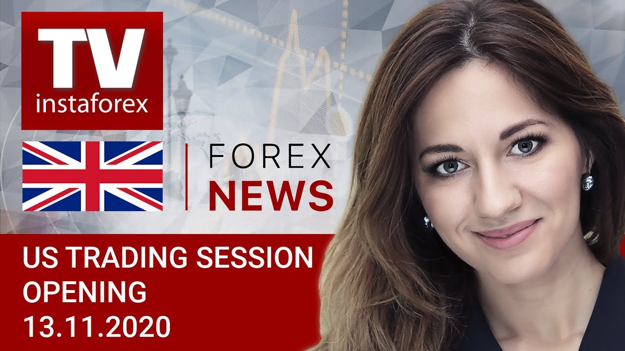 13.11.2020: US dollar slides, stock indices surge (DJIA, USDX, USD/CAD, BTC/USD)