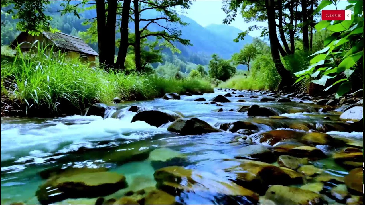 Quiet Anxiety Now — Calming Piano & River Sounds for Deep Sleep | 10 Hours