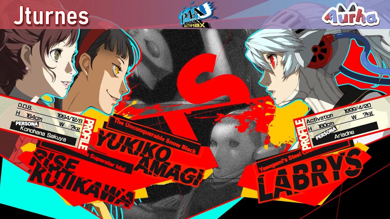 Jturnes (S.Yukiko/Rise) vs Aurha (Labrys) | Long set [P4U2R]