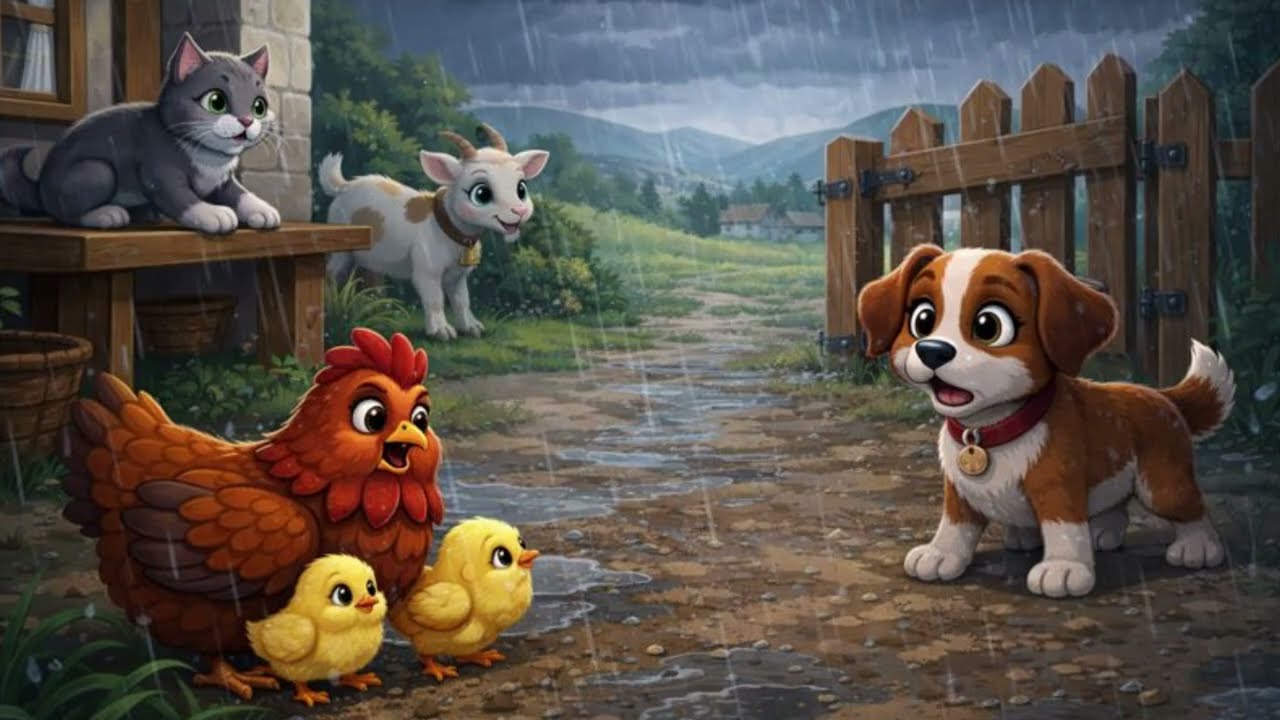 Puiul și poarta deschisă 🐥🌧️ | Poveste magică despre grijă și iubire