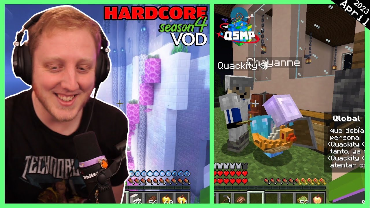 Hardcore & QSMP - Maybe no nightmares today pls :) - Philza VOD - Streamed on April 21 2023