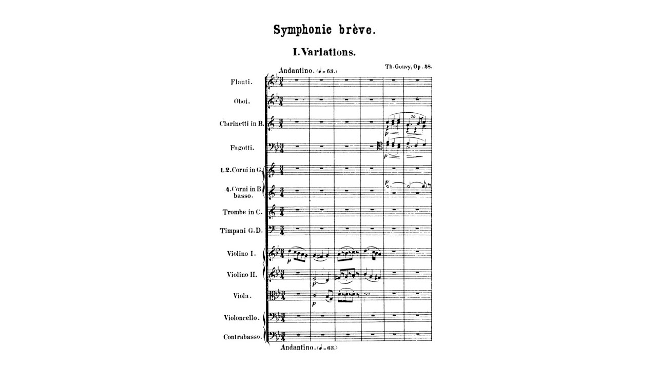 Louis Théodore Gouvy – Symphonie brève, in G minor