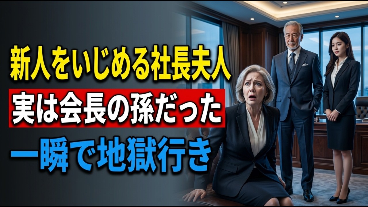 会長の孫娘とは知らずに新人を侮辱した社長夫人。翌日、黒塗りの高級車が現れ…