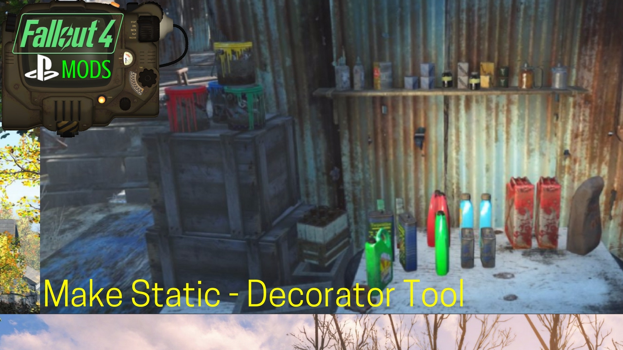 Fallout 4 PS4 Mods: 'OCDecorator 2.0' Make Static-Decorator Tool ( note that I remapped my controls)