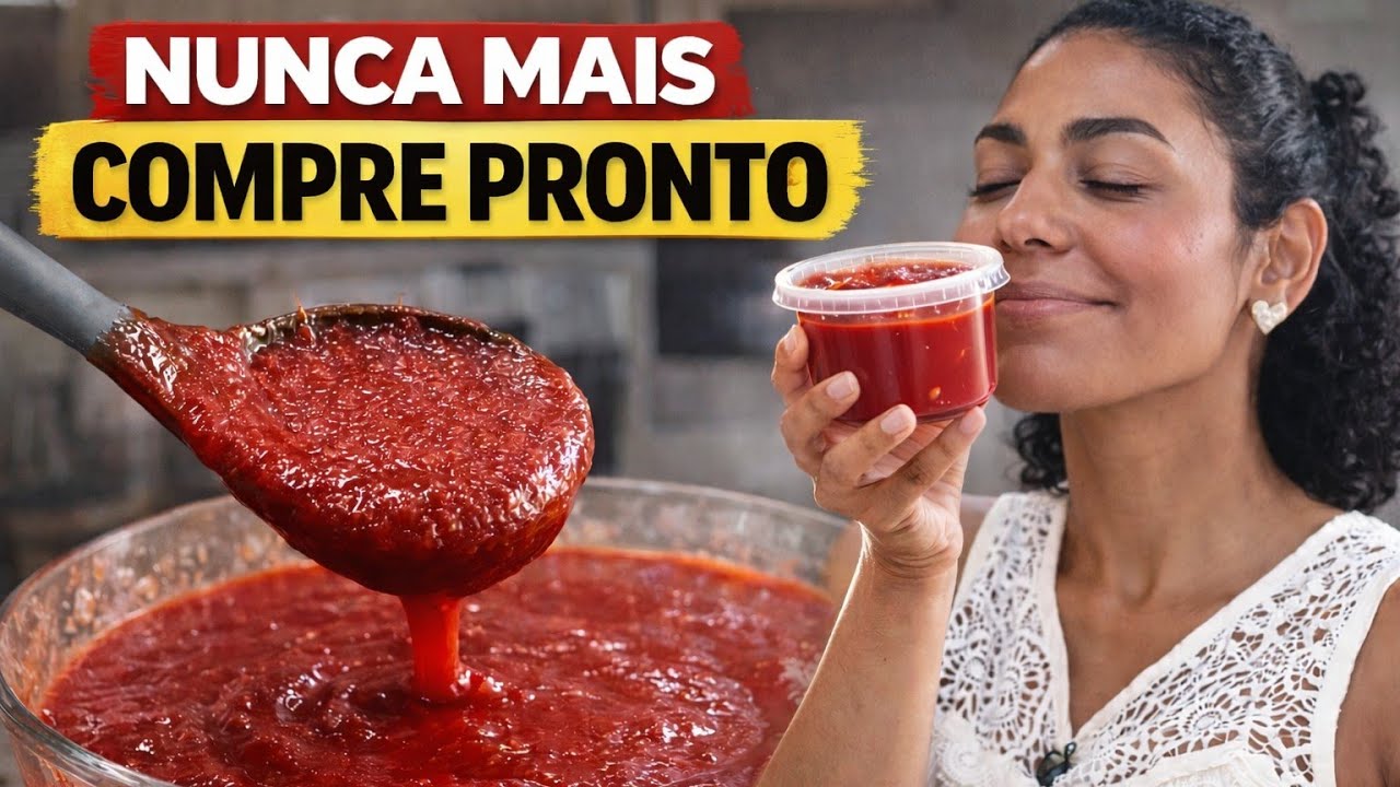 Molho de Tomate Caseiro Natural | Receita da Minha Tia feito com Amor 🍅