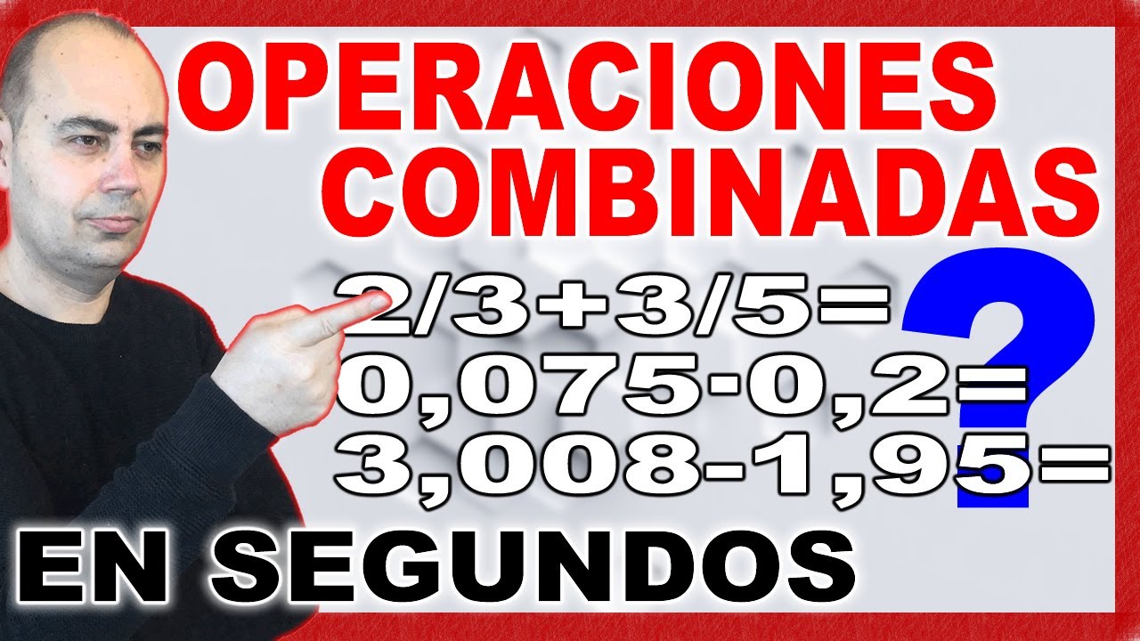 Operaciones con fracciones y decimales 📐 paso a paso