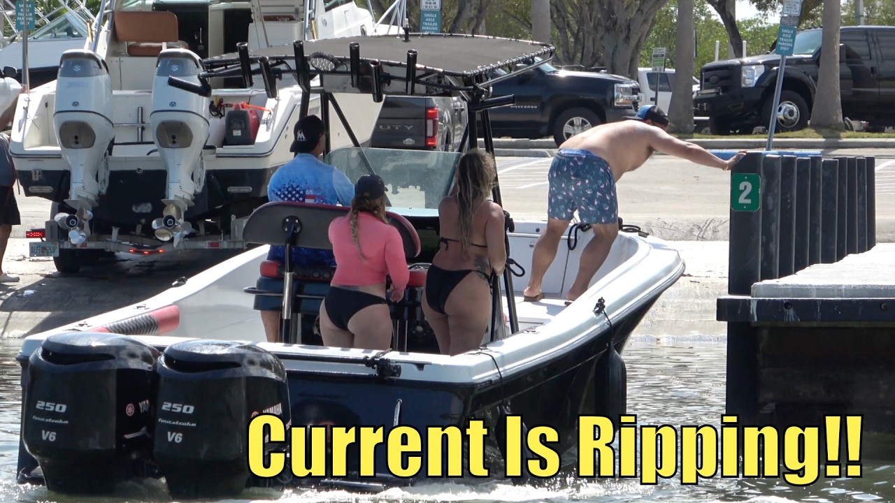 The Current Is Ripping!! | Miami Boat Ramps