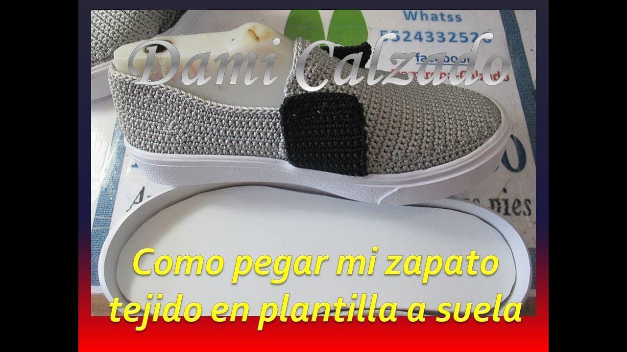 🌈🌷😘 COMO PEGAR ZAPATO TEJIDO A LA SUELA PVC SIN QUE SE DESPRENDA
