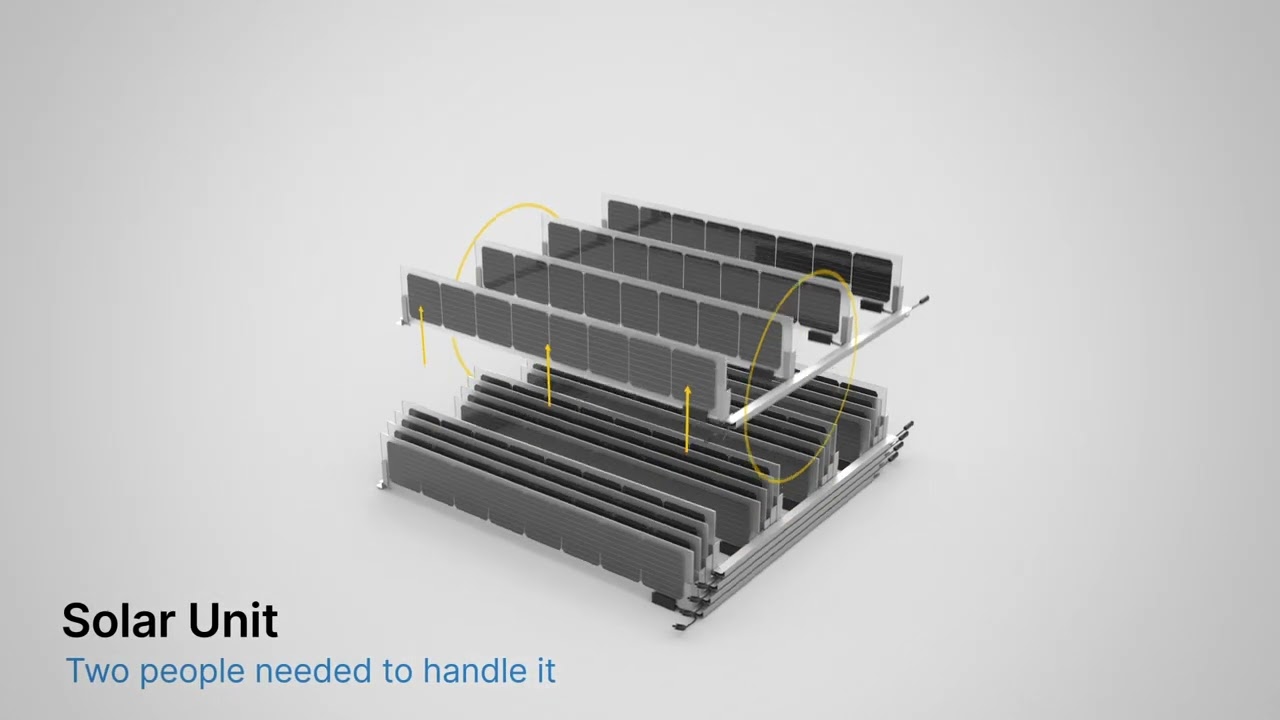 Installation video Over Easy Solar VPV units on green roofs