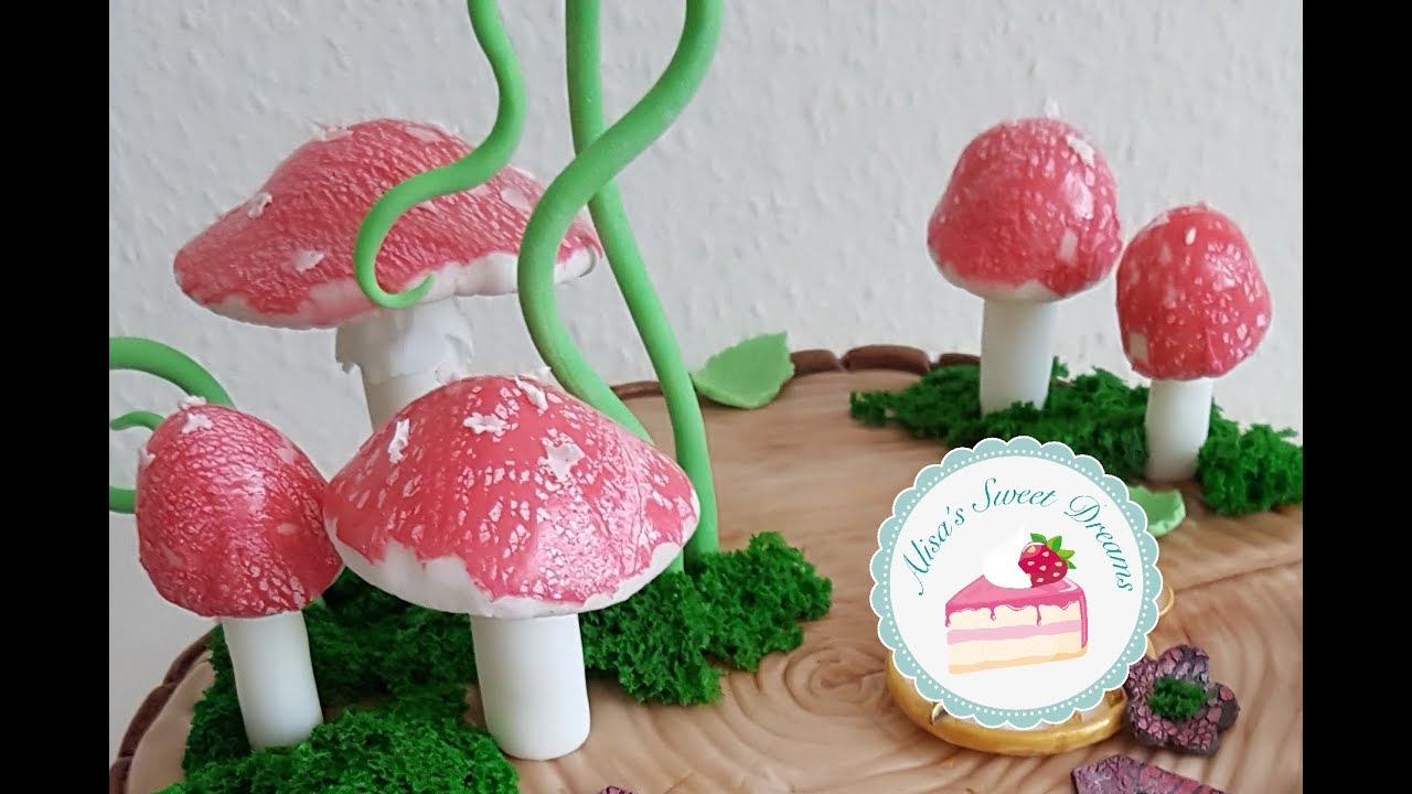 Pilze aus Fondant I Tutorial I how to make fondant mushrooms