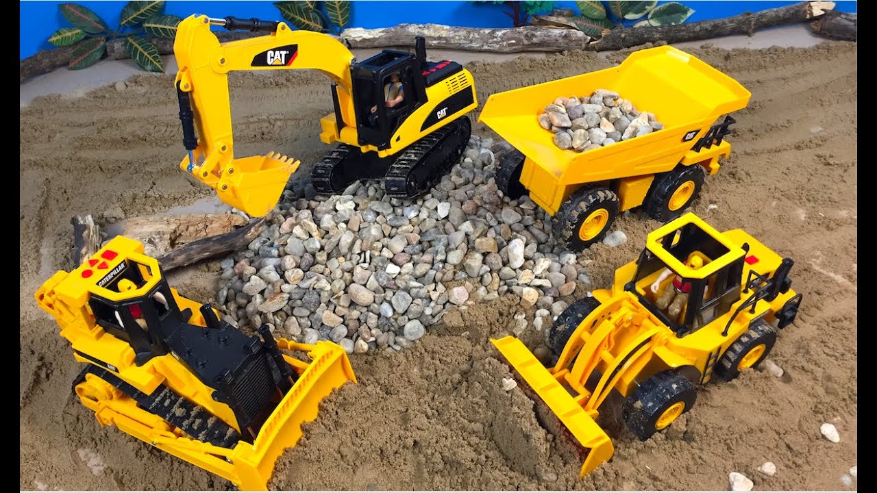 MAQUINAS MOTORIZADAS DE CONSTRUCCION CAT - MOTORIZED CAT MIGHTY MACHINES BULDOCER CARGADORA FRONTAL