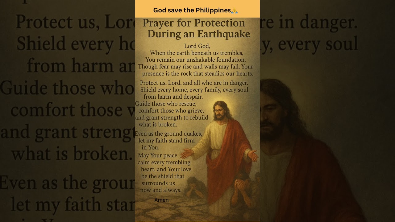  Prayer for Protection During an Earthquake #shorts #catholicfaith  #catholicprayer #philippines 