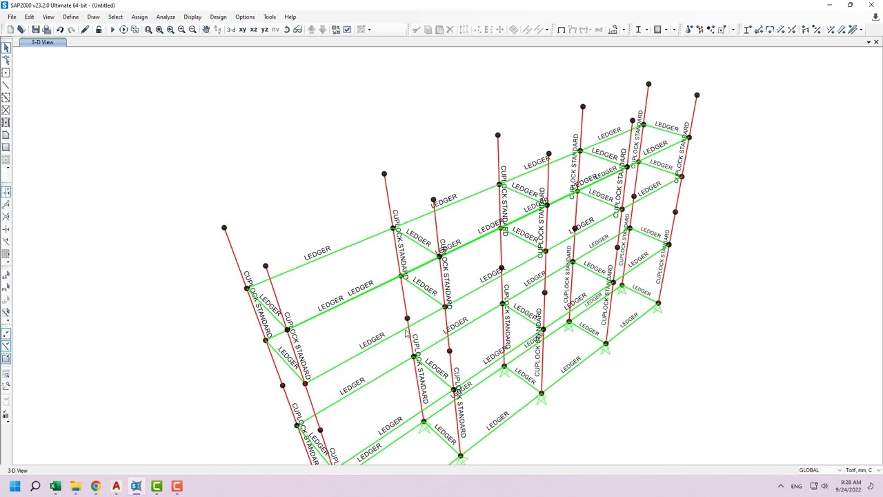sap 2000 for scaffolding Eng. Mostafa Hisham