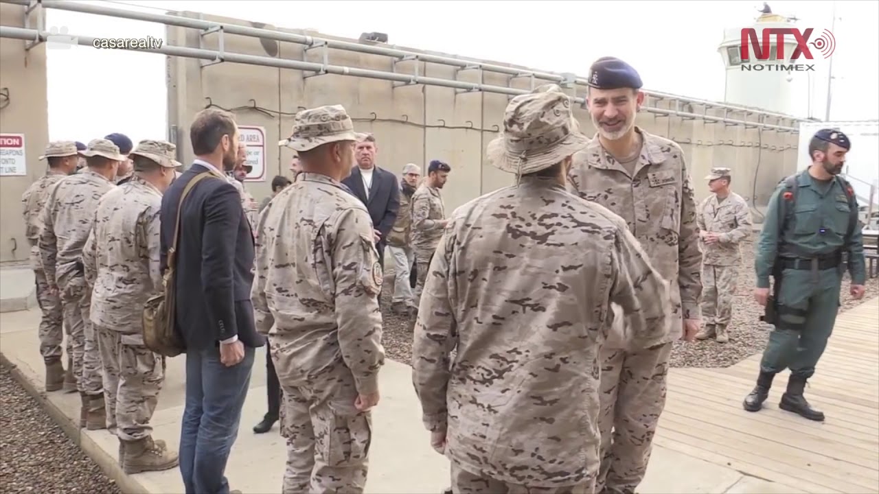 Rey Felipe VI visita a las tropas españolas en Irak