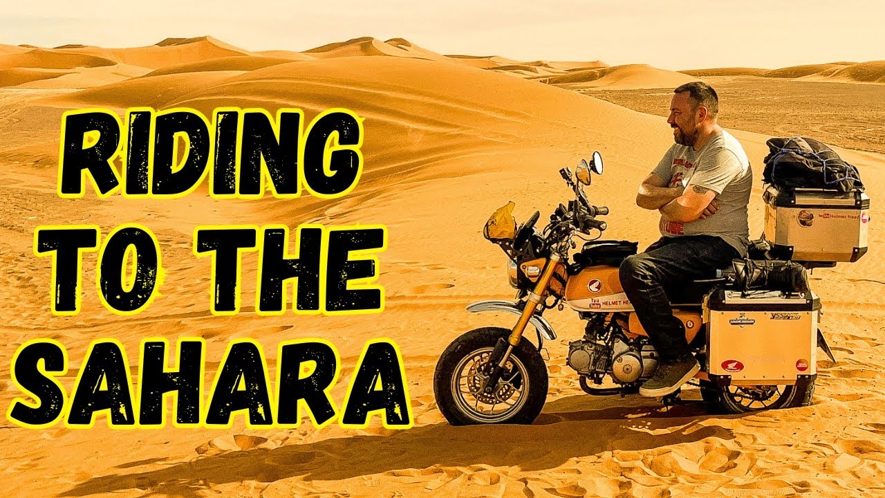 Riding To The Sahara On A Tiny Honda Monkey Bike!