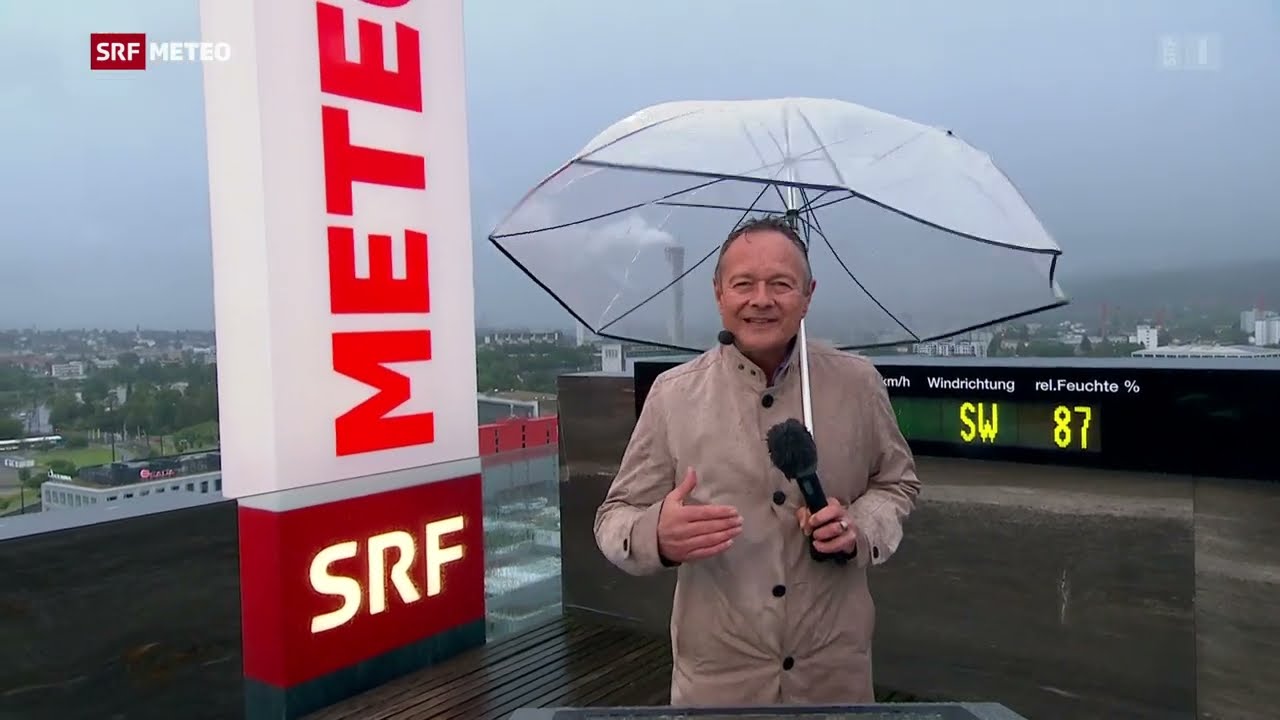 SRF  Meteo  blöder Schirm nervt Thomas Bucheli  (30.06.2021)
