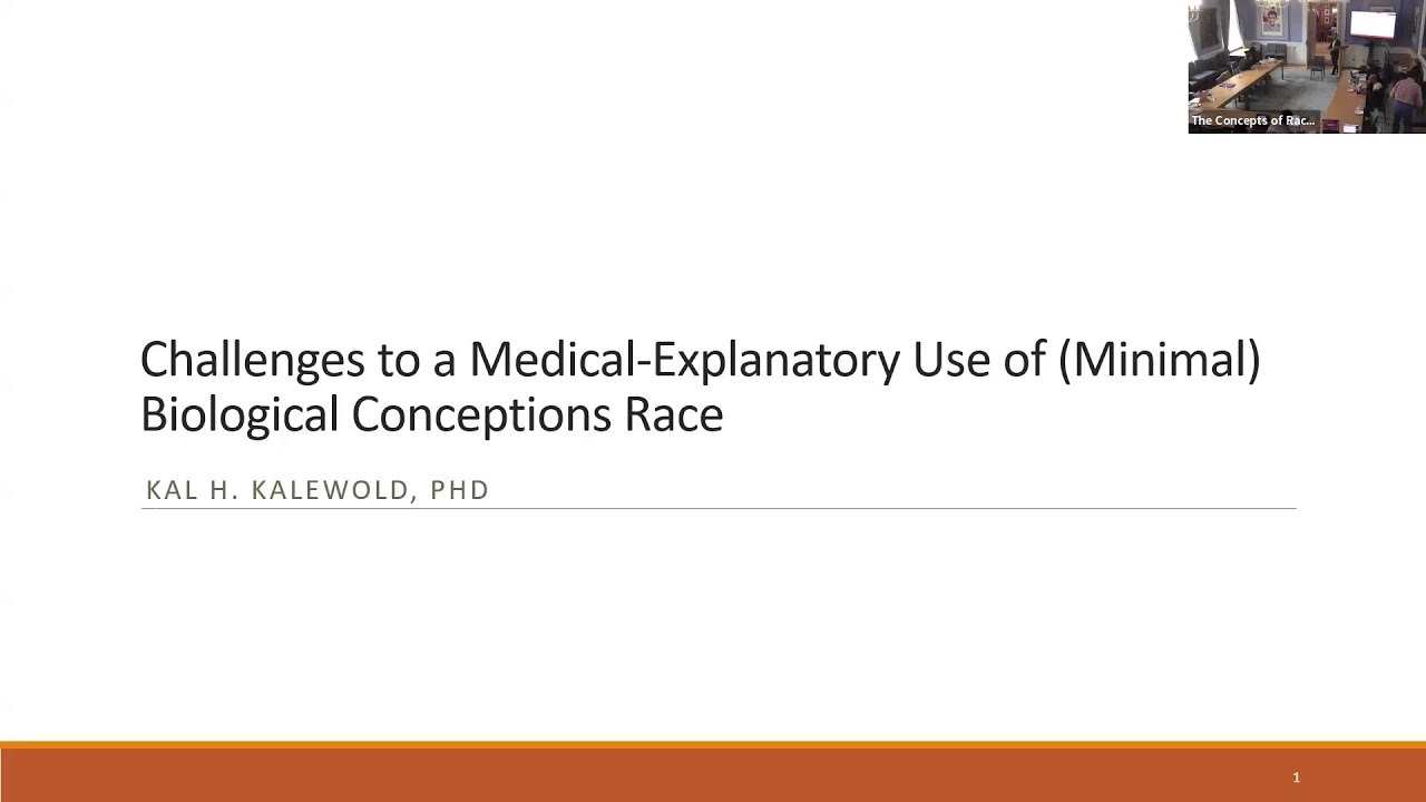 Kal Kalewold: Challenges to a Medical-Explanatory use of (Minimal) Biological Conceptions of Race