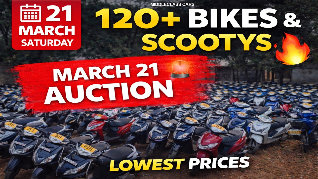 💥 March 21 Bike Auction Update | Bank Seized Bikes & Scooters at Lowest Prices 😱
