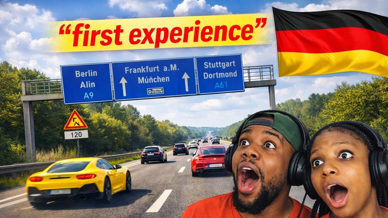 African Couple Reacts to First Time Driving on the German Autobahn No Speed Limit Experience
