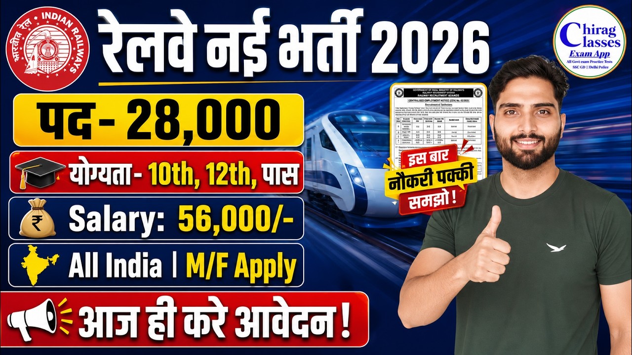 RRB New Recruitment 2026 | Railway Upcoming Vacancy 2026 Syllabus & Eligibility