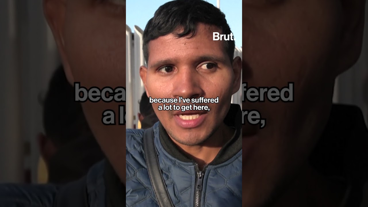 Migrants blocked at the Mexico border.