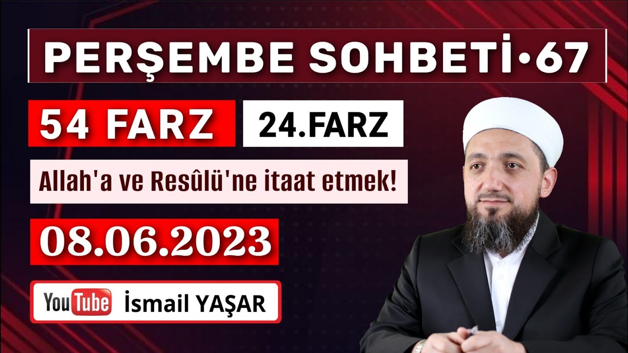 Perşembe Sohbeti • Allah'a ve Resûlü'ne itaat etmek! | 08.06.2023