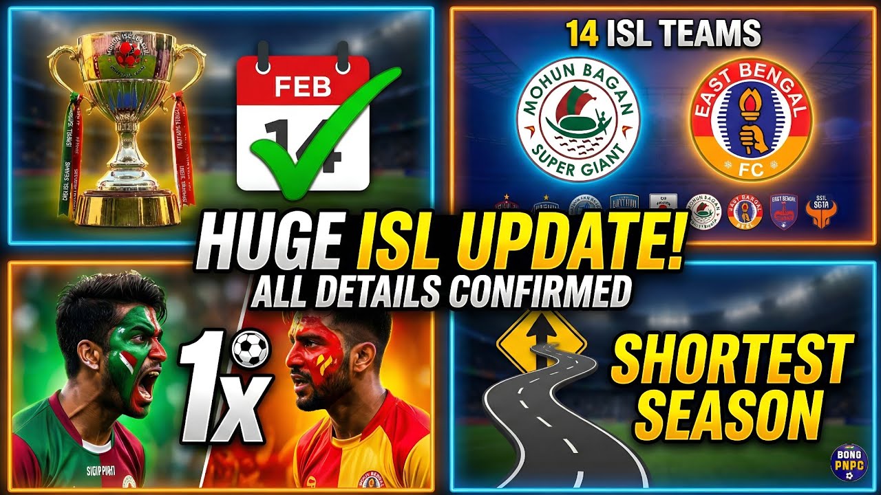 ISL শুরু ১৪ই ফেব্রুয়ারি! ☑️ একটাই বড় ম্যাচ 🚨 ISL-এর নতুন FORMAT শুনলে চমকে যাবেন!