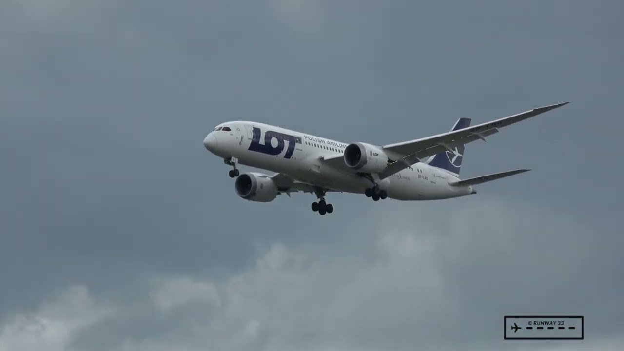 Landing on RWY 33 I Warsaw Chopin Airport I Close Up Plane Spotting