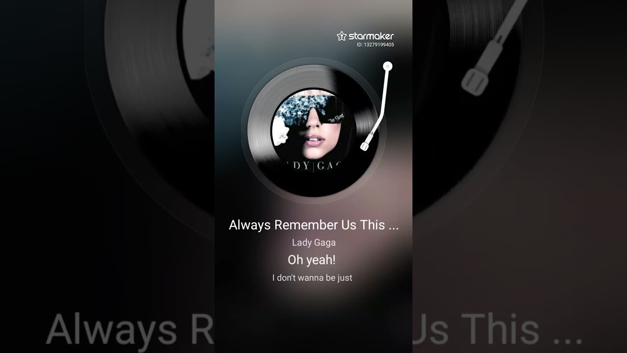 Always Remember us this Way cover  