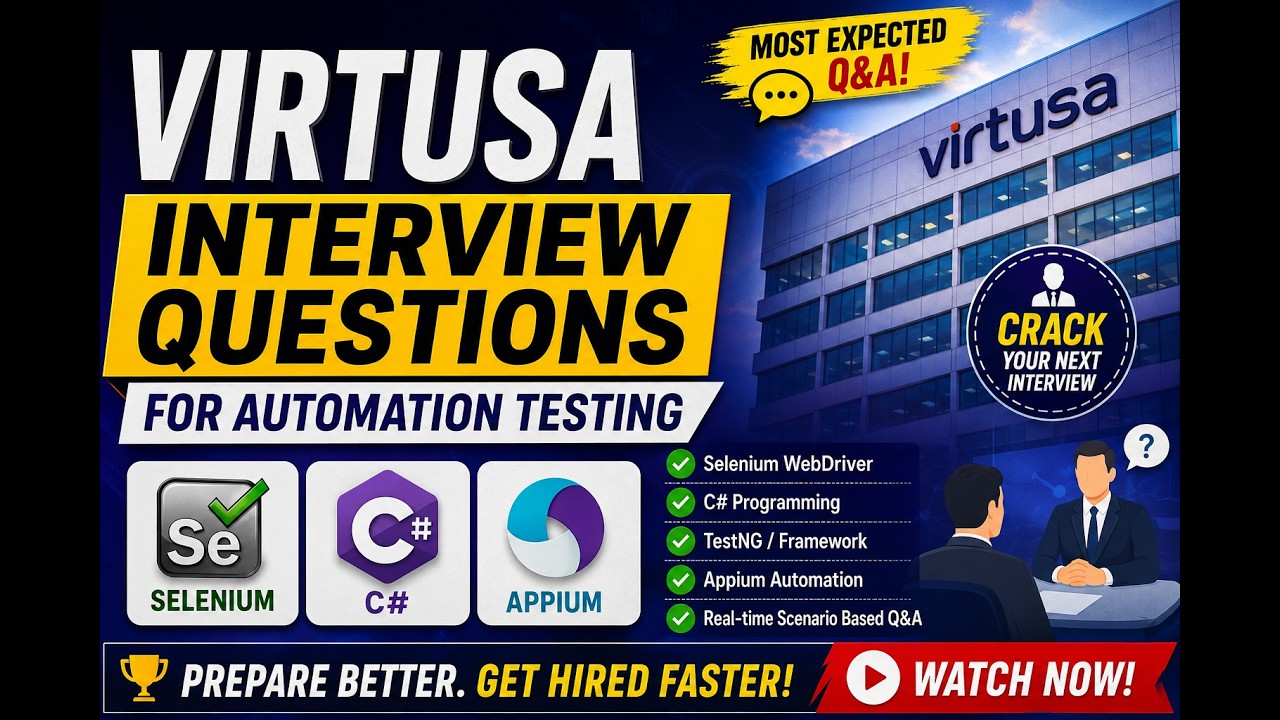 Virtusa interview questions for automation testing