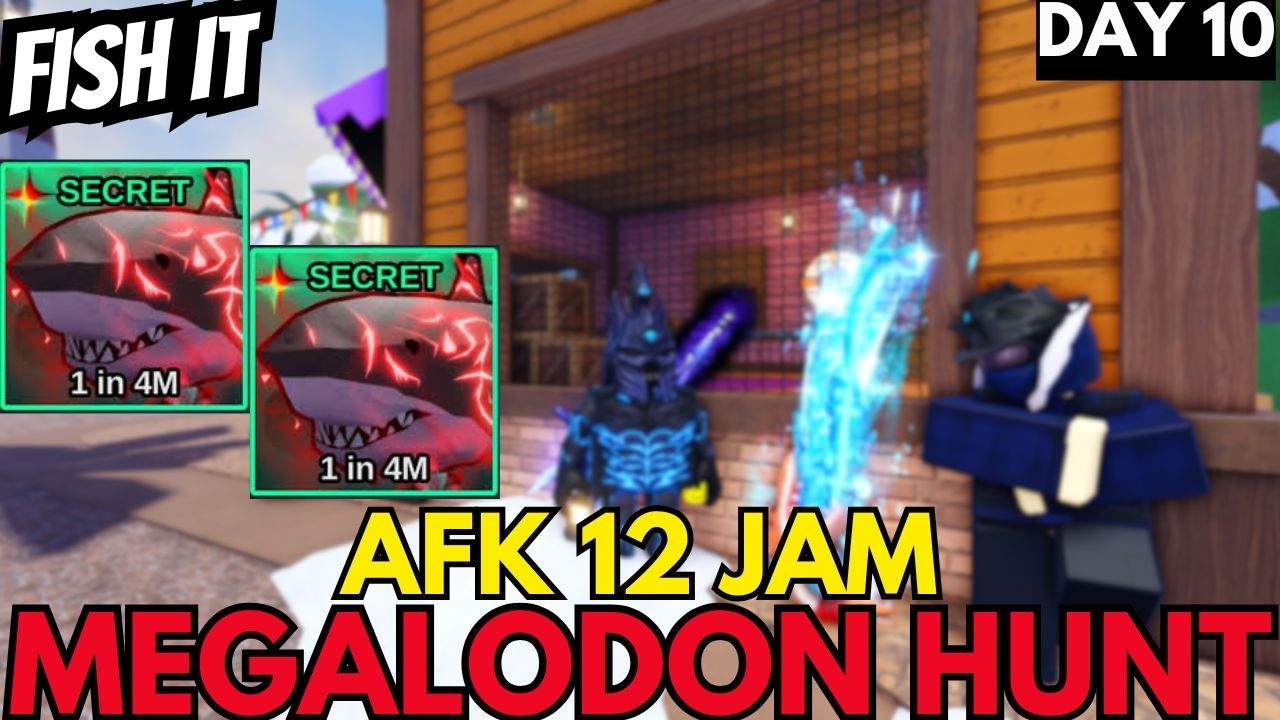 HARI KE 10 BERBURU 2 MEGALODON MISI SKIN ROD MEGALOFRIEND BERLANJUT! - Fish it