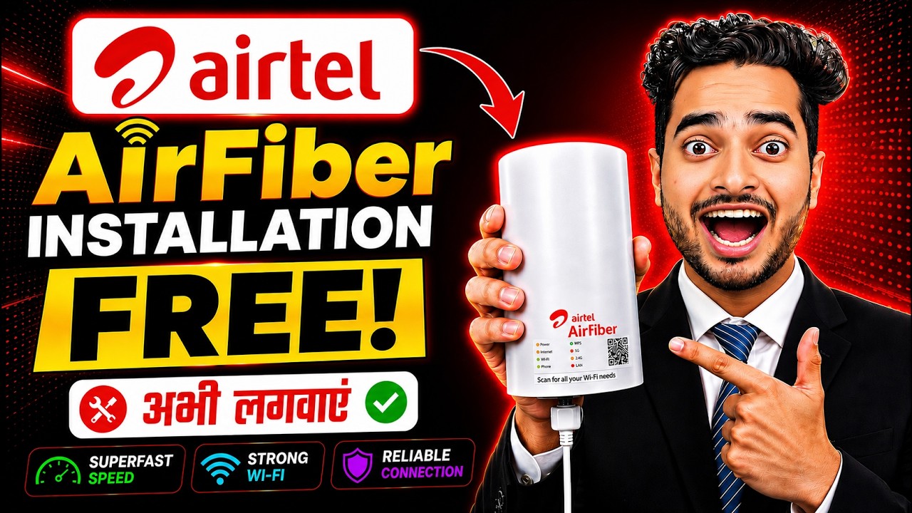 Airtel AirFiber Kaise Lagwaye | Airtel AirFiber Installation | Airtel Airfiber Plans, Review & Price