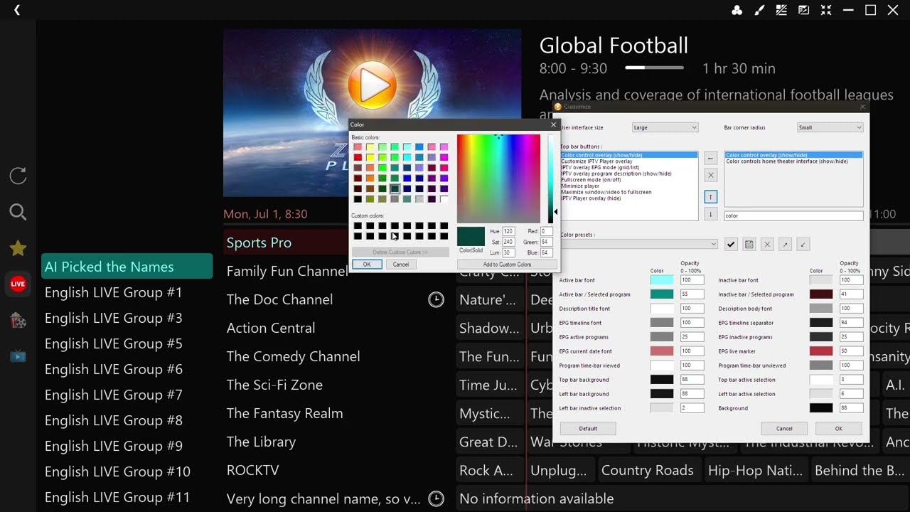 Zoom Player v22 : Video Streaming Home Theater | UI Customization