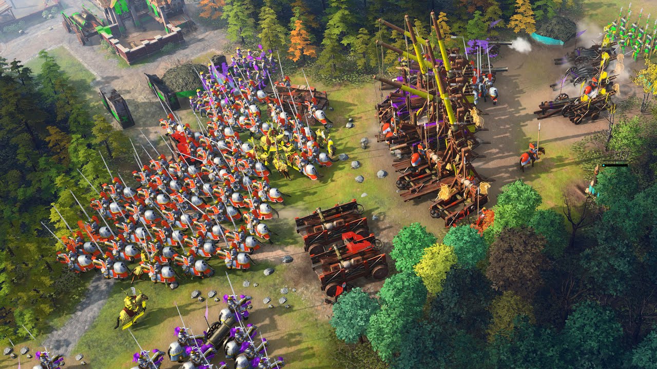 Age of Empires 4 - 4v4 INSANE NEVER SURRENDER Multiplayer Gameplay